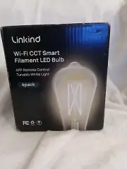 NEW Linkind Wi-Fi Vintage Smart Filament LED Bulb 4-Pack Dimmable Warm White App