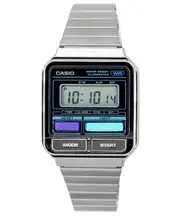 Casio Vintage Digital Illuminator Alarm Light Calendar A120WE-1A Unisex Watch