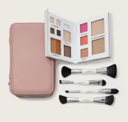 Woosh Beauty THE JETSETTER COMPLETE MAKEUP KIT, Medium , Case color Mauve