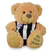 AFL Collingwood First Teddy Bear 23cm Plush Stuffed Animal Kids Soft Toy 0m+