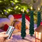 Battery Operated Christmas Tree LED Candles Flameless Atmosphere Lamp Party