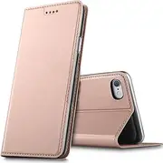 Verco Mobile Phone Case for iPhone 6S Plus, Premium Mobile Phone Flip Cover for Apple iPhone 6 Plus Case [Integrated Magnet] Book Case PU Leather Case (5.5 Inch), Rose Gold