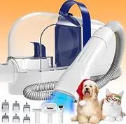 Rywell Dog Grooming Kit, 12000Pa Pet Grooming Vacuum with Clippers&Brushes for Shedding, Trimming&Vacuuming, Pet Grooming Vacuum for Dogs, Pet Grooming Kit, Low Noise, 1.5L