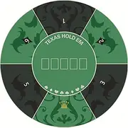Poker Table,Poker mat, Portable Rubber Poker mat t 8 Player Game Layout Mat with Carrying Bag, Professional Poker Mat for Poker Games(0.6 x 0.6 M)