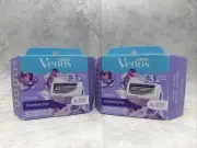 2 Pack! Gillette Venus Comfortglide Freesia Razor -8 Cartridges Total- Open Box