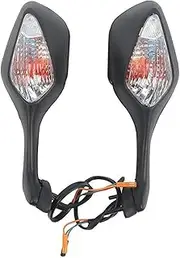 Yurefax Motorcycle Mirror With Light Motorcycle Turn Signal Light W Rear View Mirrors Fit For CBR 1000RR 2008-2013 Motorcycle Turn Signal Light