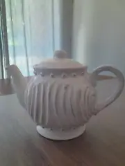 Elegant White Porcelain Teapot V.R.