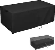 FirePit Cover,28" Tabletop Fire Pit Table Rectangular：28.5"L×9"W×4.5"H Black