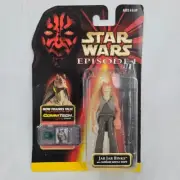 Star Wars Episode 1 Hasbro Jar Jar Binks w/Gungan Battle Staff CommTech 1998