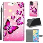 For iPhone 11 12 Pro Max XR XS X 6 7 8 SE 2020 Butterfly Flip Wallet Phone Case