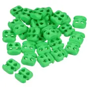 Cord Locks, 30 Pack Oval Spring Toggle Stopper, Green