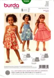 Burda Sewing Pattern 9389 Childs Dress EUR 92-122 US 2-7