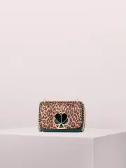 nicola metallic leopard twistlock small convertible chain shoulder bag
