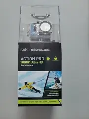 Itek By Soundlogic Action Pro 1080p Ultra HD Sports Camera, Waterproof-NIB
