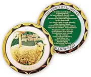 Psalm 23, Gold Plated Challenge Coin, The Lord is My Shepherd, I Shall Not Want - Psalm 23 Gift