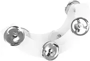 Mikinona Drum Set Hi Hat Tambourine Cymbal Double Row Drum Ring for Enhanced Sound Durable Design for Performances present for Musicians