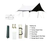 Outdoor Tent Sunscreen Shade Canopy Waterproof Butterfly-Type Tent Canopy Oxford Cloth Camping Picnic Canopy Tent Shade Canopy