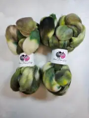 Cormo roving, wool top, 100 g, MOONLIT FOREST
