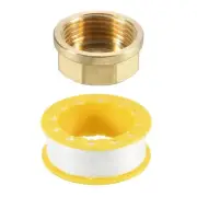 1pcs Pipe Fitting Cap G1" Female Thread Outer Flange with 9.5M Sealant Tape