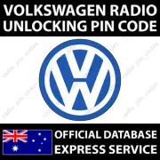 VW RADIO PIN CODE GOLF PASSAT POLO TIGUAN SHARAN RNS 310 315 510 RCD 300 310 510