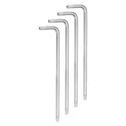 4pcs T27 Tamper Proof Torx Star Key Bit Wrench 4.65" Long Arm CR-V Hand Tool