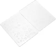WOONEKY Silicone Printing Template Nail Stamping Plates Nail Art Tools Manicure Press for Boys and Girls