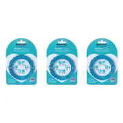 3x Rosewood Biosafe Puppy 9.5cm Ring Pet Dog Dental Chew Training Fetch Toy Blue