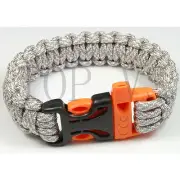 550 Paracord Parachute Cord Military Survival Bracelet Tool Camping Whistle #4
