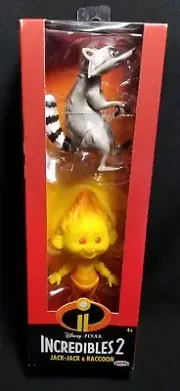 Disney Pixar The Incredibles 2 Jack Jack Raccoon Action Figure Box Set Jakks New