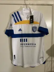 Adidas MLS Authentic AEROREADY San Jose QUAKES Jersey Mens Medium White