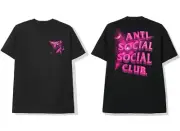 DS Anti Social Social Club ASSC SR-88 Black Tee in hand Supreme Kith CPFM Bape