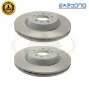 LAND ROVER FRONT BRAKE ROTOR DISC SET X2 RR SPORT RANGE ROVER LR038934 AKEBONO (for: Land Rover)