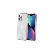 Defensive Hardshell Case for iPhone 13 Pro Max - Pin Dot Ombre Pink/Clear