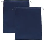[uxcell] 2 Pack Dust Bags for Handbags, 15.8x19.7 Cotton Drawstring Storage Pouch Bag Dust Cover Storage Bags for Purses Shoes Boots Daily Travel Storage, Navy