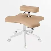 YUGXTH Kneeling Chair, Ergonomic Cross Legged Chair with Wheels, Home Office Desk Chair, Meditation Chair, Flexible Design, Height Adjustable, Posture Chair for Home, Office & Meditation (Color : Cam