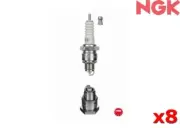 NGK Spark Plug FOR Volvo 140 1972-1975 2.0 S (142,144) BP6HS x8