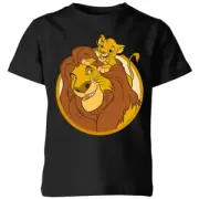 Disney Mufasa & Simba Kids' T-Shirt - Black