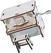 ERINGOGO 1Set Creative DIY Musical Box Model Hand Crank Piano Plaything for for Home Decor and Present for Boys
