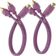 NOLITOY 2pcs RCA Y Splitter Audio Cable for Car Audio Systems Dual Speaker Connection Durable Design for Enhanced Sound Quality