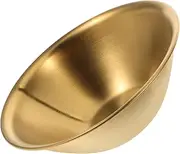 UPKOCH Multifunctional Salad Bowl Small Seasoning Bowls Mini Sauce Bowls Dipping Sauce Containers Small Sauce Containers Sushi Dipping Bowls Metal Sauce Bowls Stainless Steel Golden