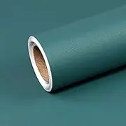 CAX Teal Green Contact Paper Peel and Stick Wallpaper 15.7"x472" Matte Teal Green Textured Wallpaper Solid Color Self-Adhesive Contact Paper for Cabinets Furniture Renovate Wall Covering