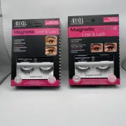 Ardell Magnetic NEW Liquid Liner & Lash Kit Combo Wispies Reusable & Faux Mink