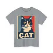 Iconic Tuxedo Cat "Hope" Poster T-Shirt - Bold Unique Statement Piece!