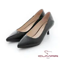 在飛比找momo購物網優惠-【CUMAR】不對稱滾邊鑽飾高跟鞋(黑色)