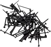 [Perfeclan] 50Pcs HO N Track Fixing Screw,Model Railway Parts,Easy to Install,Metal Train Accessories for Model Train DIY Accessory Parts, Long