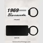 1969 Plymouth Barracuda Leather Car Keychain
