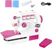 Children Sewing Machine Toy | Travel Beginner Sewing Machines,Small Sewing Machine Battery Powered Sewing Tool for Kids Ages 8-12 Childrens Girls Boys