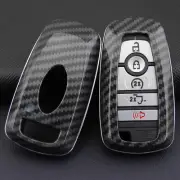 For Ford 2018-2023 Carbon Fiber Hard Smart Key Fob Case Shell Cover Accessories