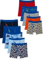 Wonder Nation Boys Boxer Briefs 10 Pack ~L (10-12) Underwear 100% Cotton