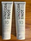 LOT of 2 UNICORN SNOT BIO GLITTER SUNSCREEN Spf 30 UVA/UVB Read Exp FREE SHIP